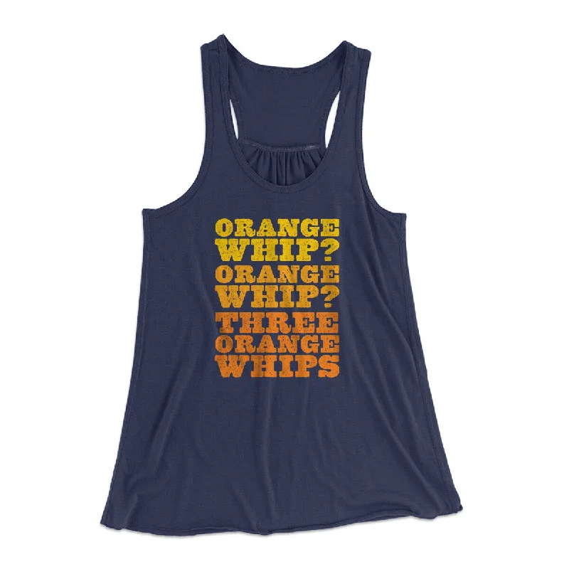 Three Orange Whips Women's Flowey Racerback Tank Top bronze tank top