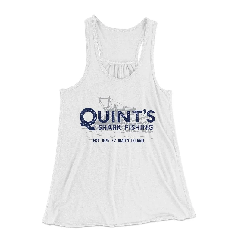 Quint's Shark Fishing Women's Flowey Tank Top adorable tank top