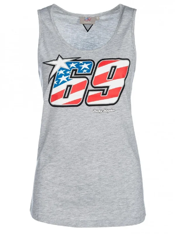 Official Nicky Hayden Womans Grey Tank Top - 18 34005 athletic tank top