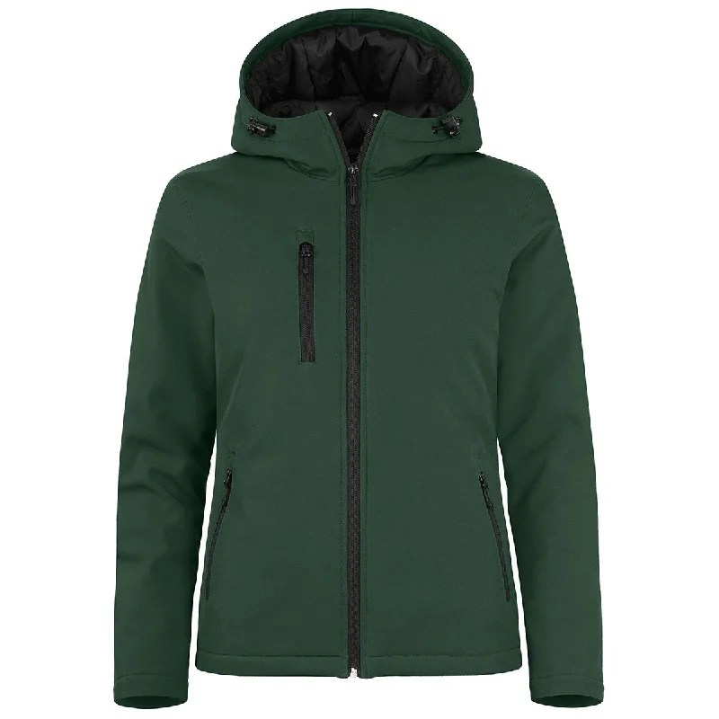 Clique Women's Bottle Green Equinox Insulated Softshell Jacket Jersey Jacket Tulle Jacket Batik Jacket