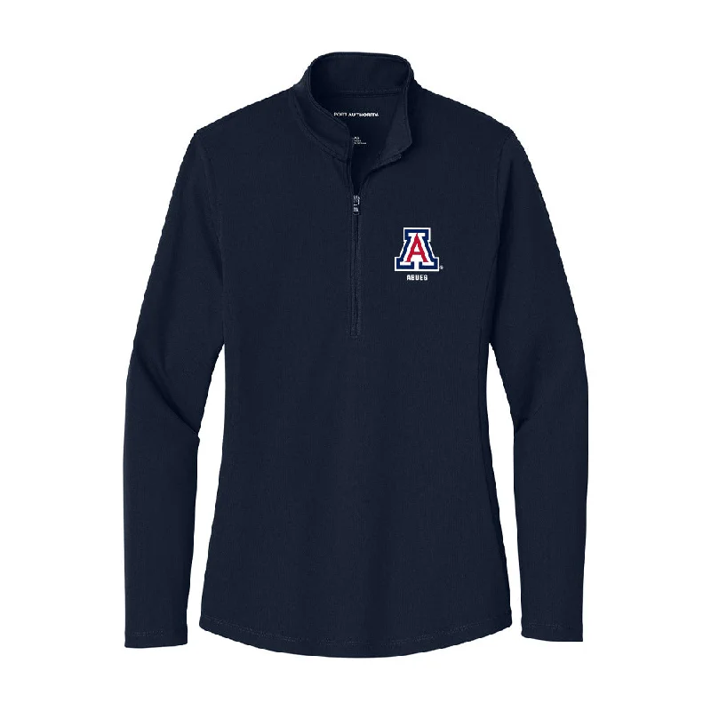Arizona - NCAA Women's Track & Field : Malaya Abueg - Women's Lightweight Quarter Zip Jacket Lace Jacket Ribbed Jacket Sequined Jacket
