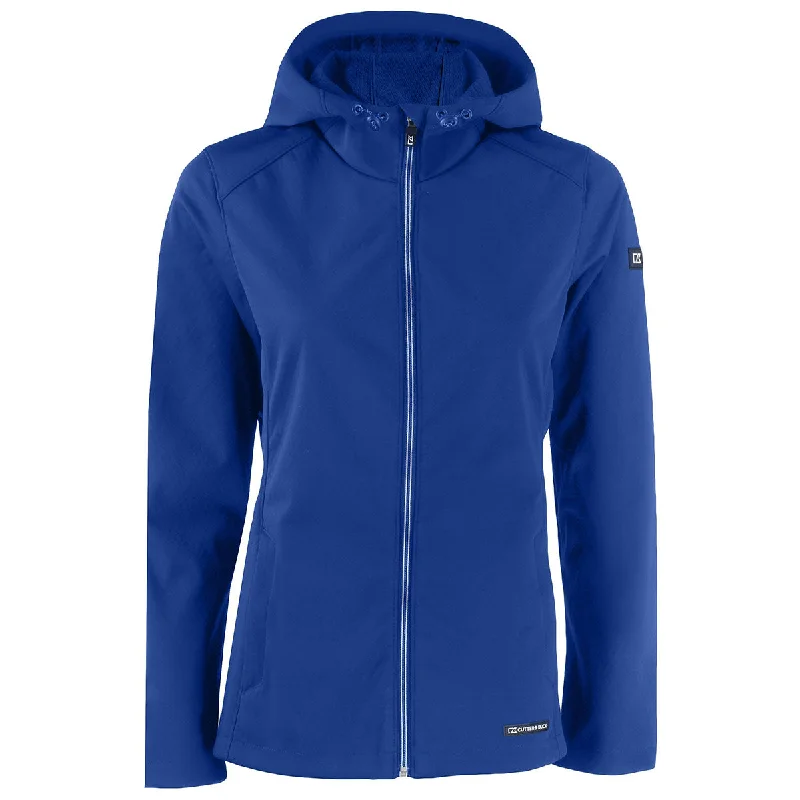 Cutter & Buck Women's Tour Blue Evoke Eco Softshell Recycled Full Zip Jacket Satin Jacket Silk Jacket Chiffon Jacket