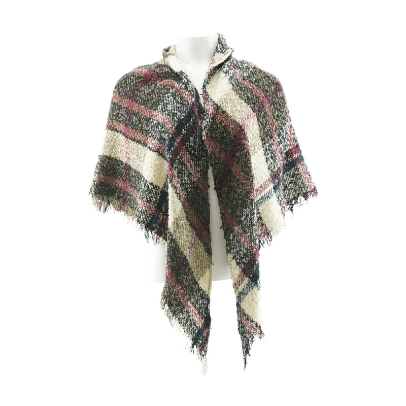 Multi Plaid Cardigan Sweater Nylon Fabric Polyester Fabric Spandex Fabric