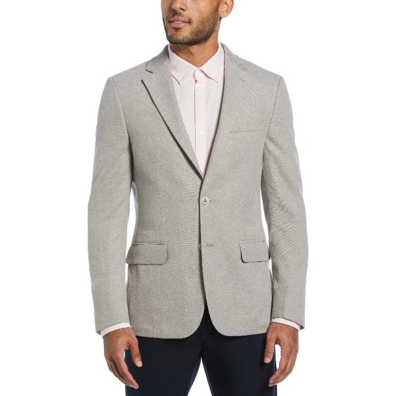 Slim Fit Sport Coat Knit Woven Fleece