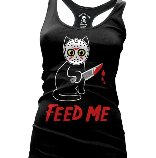 Feed Me  Women's Racer Back Tank Top neon tank top