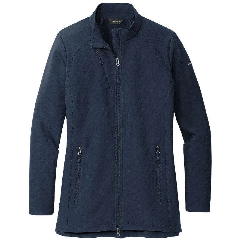 Eddie Bauer Women's River Blue Navy Stretch Soft Shell Jacket Fleece Jacket Down Jacket Feather Jacket