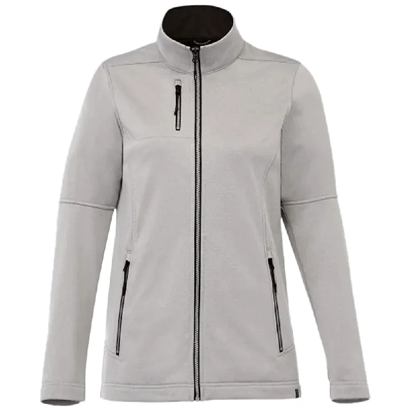 Elevate Women's Silver Heather Joris Eco Softshell Jacket Appliqued Jacket Beaded Jacket Sequined Jacket
