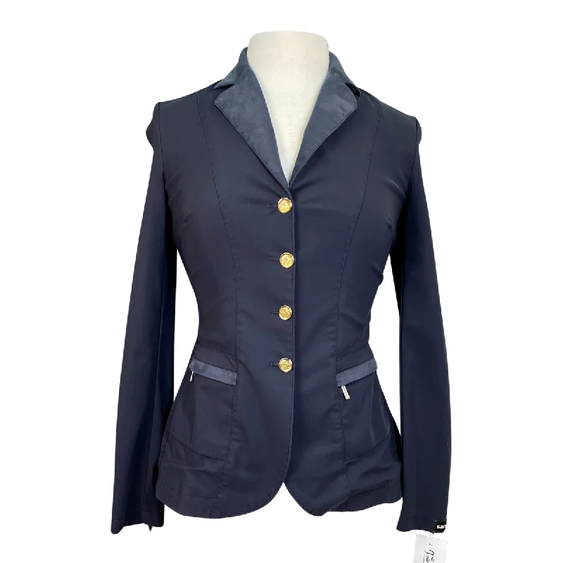 Sarm Hippique 'Verbania' Show Coat in Navy - Women's IT 42 (US 8) Sleeveless Short Sleeve Long Sleeve
