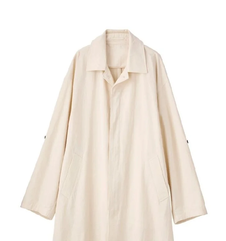 High End- washer long Soutien Collar Coat/Ivory Faux Fur Real Fur Shearling