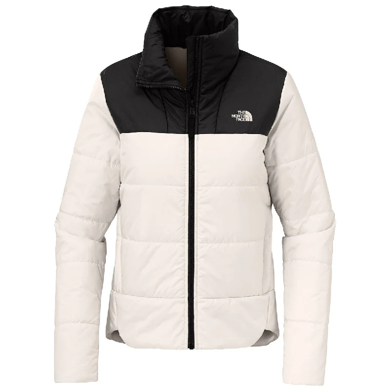 The North Face Women's Vintage White Chest Logo Everyday Insulated Jacket Zippered Jacket Buttoned Jacket Snapped Jacket