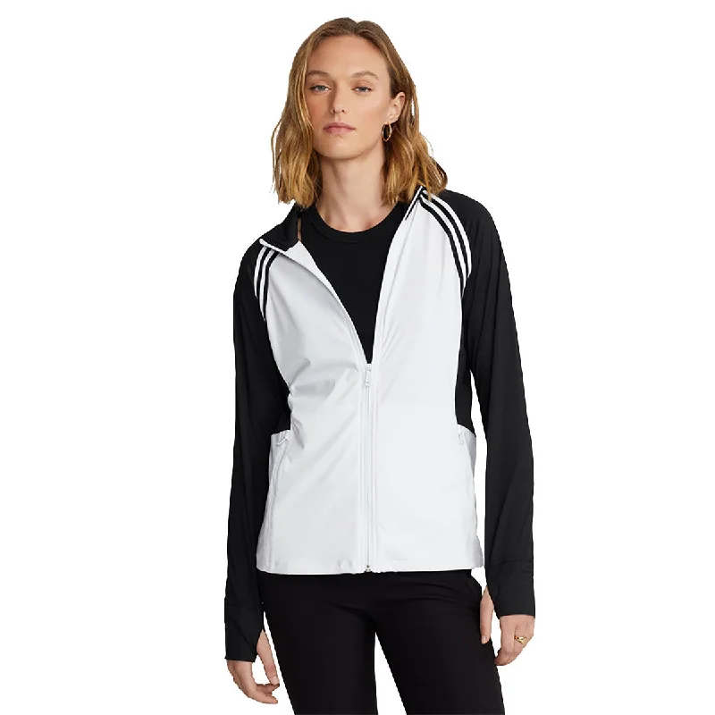 RLX Ralph Lauren Carbon Polo Black Womens Full Zip Golf Jacket Knit Jacket Woven Jacket Fleece Jacket