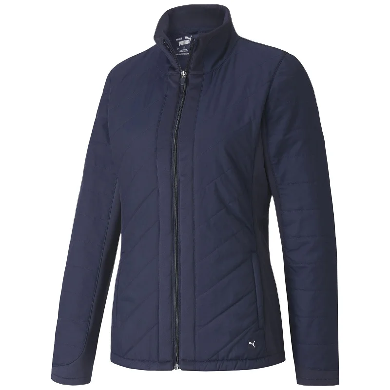 Puma Golf Women's Peacoat Primaloft Golf Jacket Embroidered Jacket Appliqued Jacket Beaded Jacket