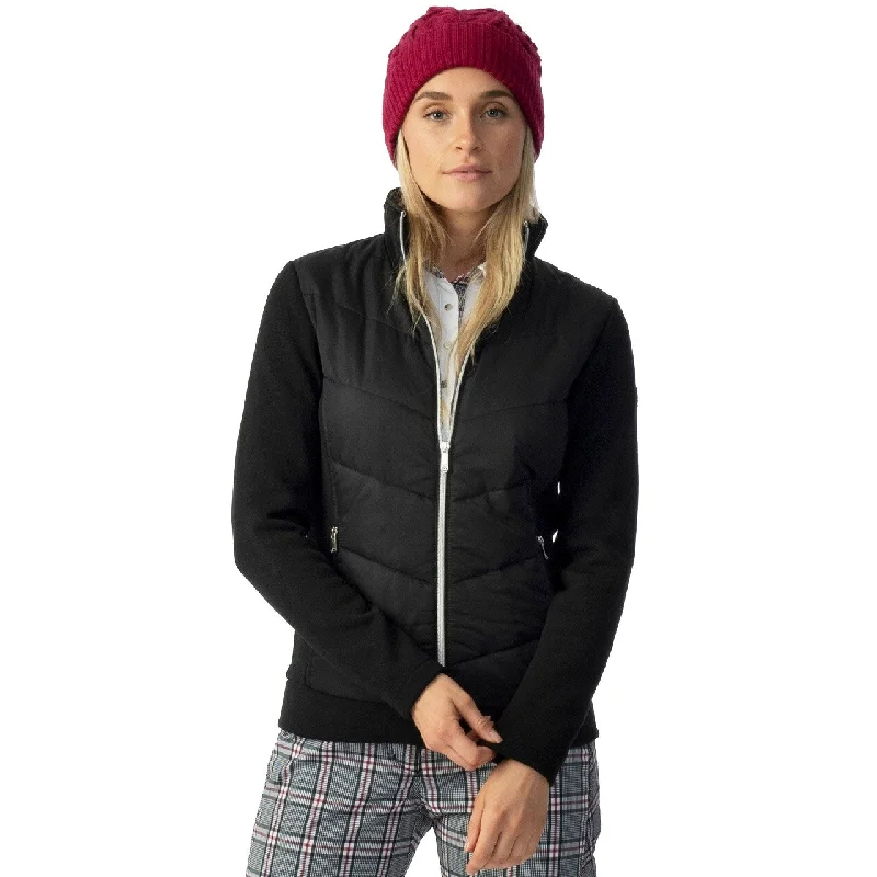 Daily Sports Karat Black Womens Golf Jacket Faux Fur Jacket Real Fur Jacket Shearling Jacket