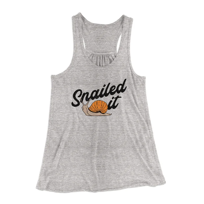 Snailed It Funny Women's Flowey Racerback Tank Top spandex blend tank