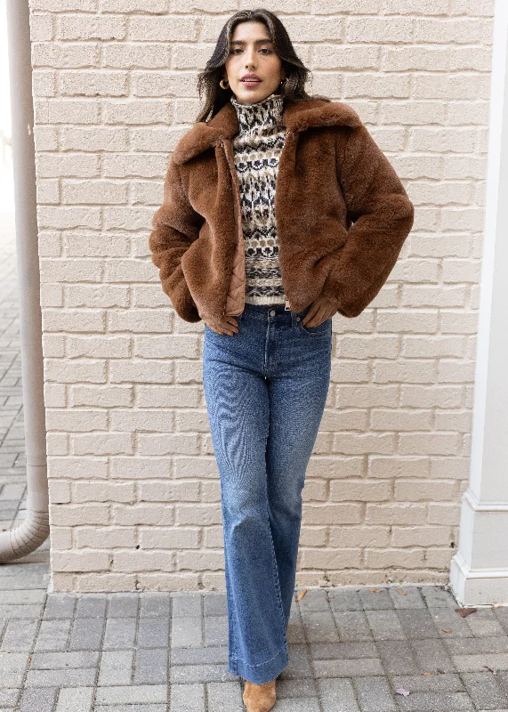 Steve Madden Juniper Coat - Nutmeg Pockets Sleeves Lining