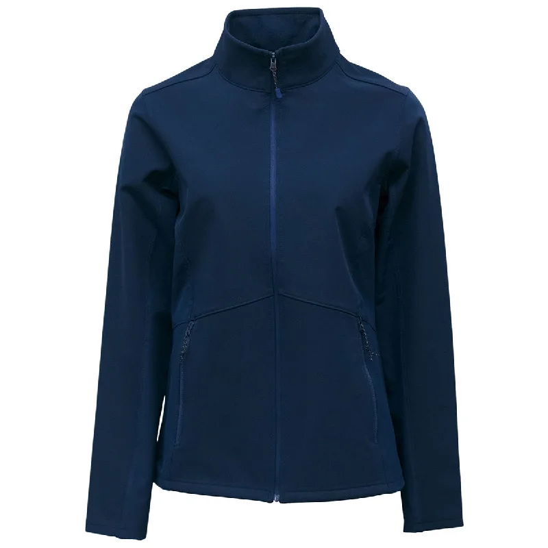 BAW Women's Navy Softshell Jacket Faux Fur Jacket Real Fur Jacket Shearling Jacket
