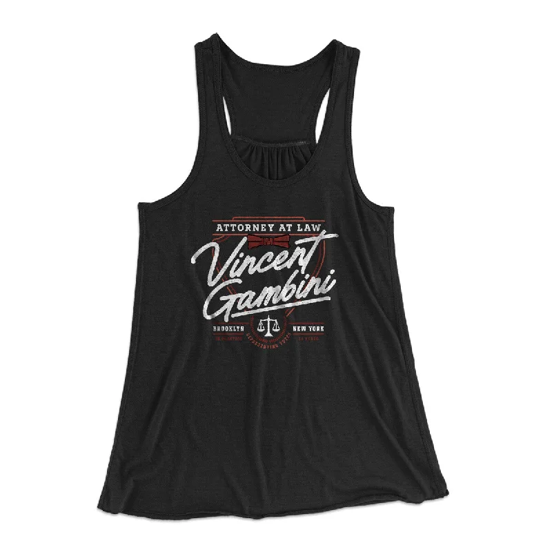 Vincent Gambini Attorney Women's Flowey Racerback Tank Top navy tank top
