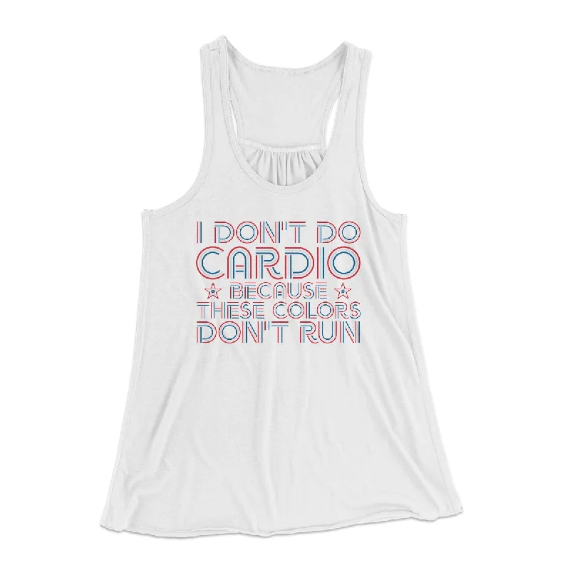 I Don't Do Cardio Women's Flowey Tank Top one shoulder tank