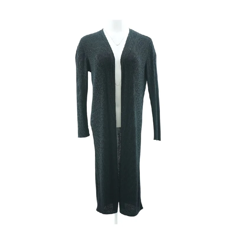 Black Solid Cardigan Sweater Rayon Fabric Velvet Fabric Corduroy Fabric
