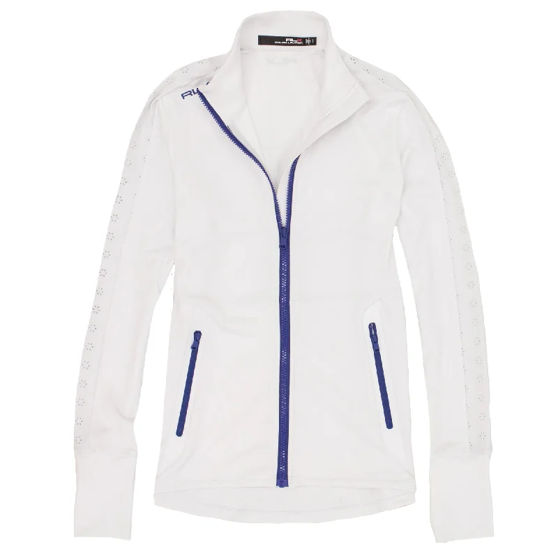 RLX Long Sleeve Full Zip Eyelet Detail Womens Golf Jacket Collared Jacket Crew Neck Jacket Turtle Neck Jacket