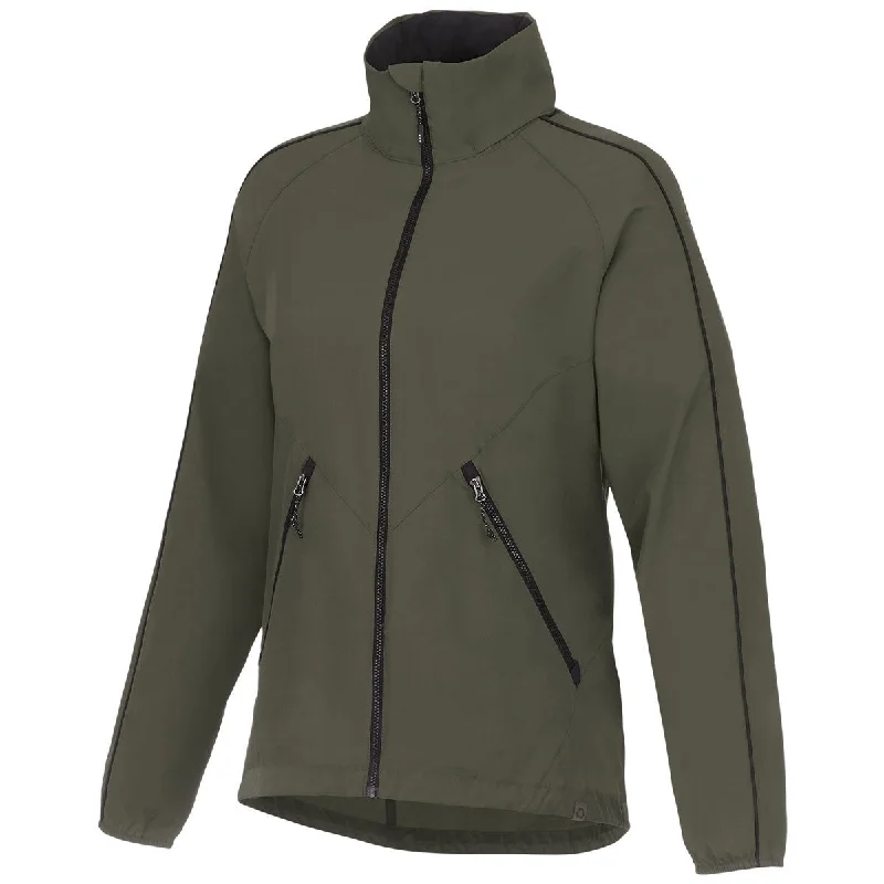 Elevate Women's Loden/Black Rincon Eco Packable Jacket Nylon Fabric Polyester Fabric Spandex Fabric