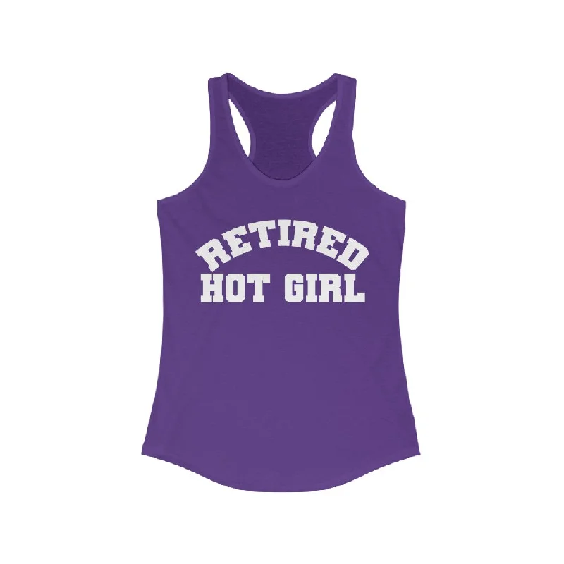 Retired Hot Girl Racerback Tank fashionable tank top