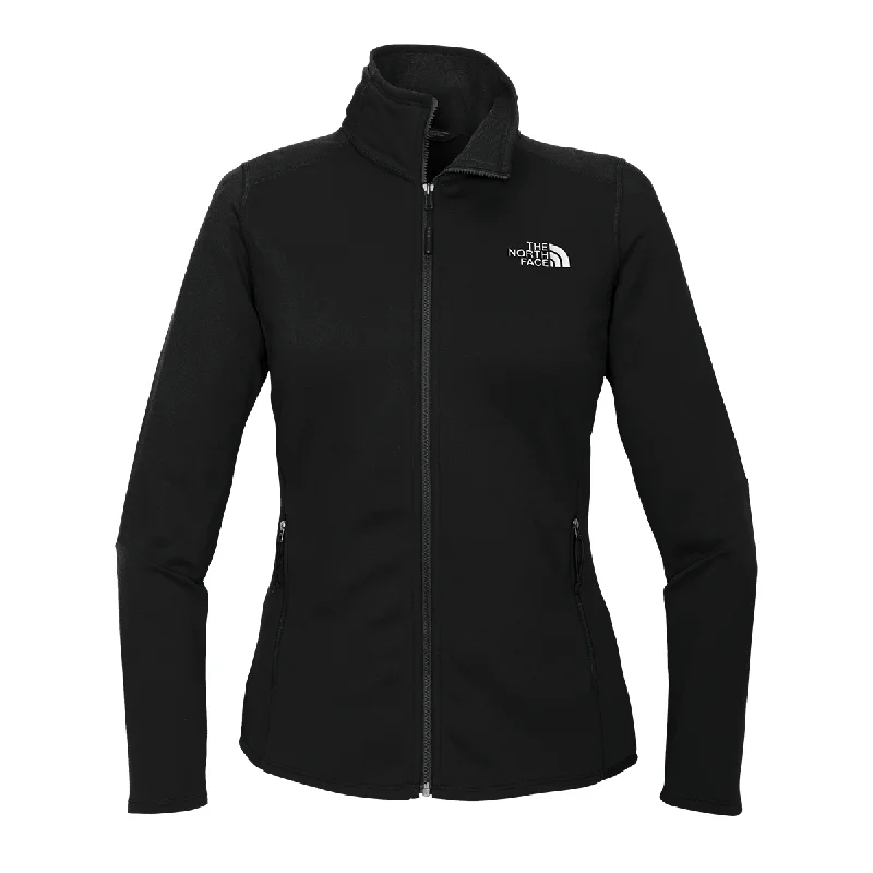 The North Face Women's Black Skyline Full-Zip Fleece Jacket Embroidered Jacket Appliqued Jacket Beaded Jacket