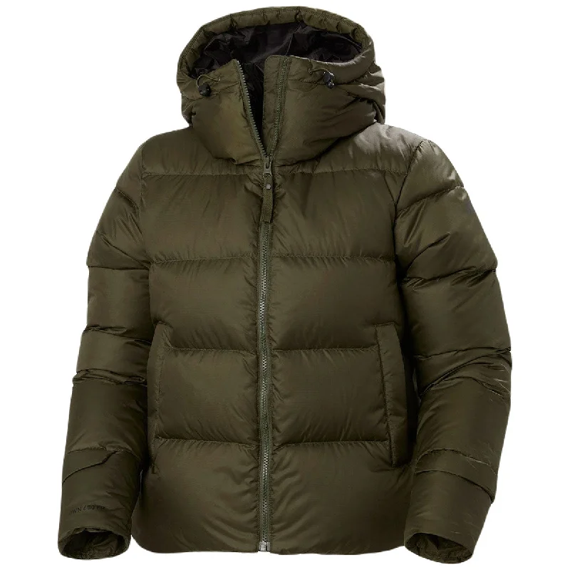 Helly Hansen Women's Utility Green Essence Down Jacket Insulated Jacket Fitted Jacket Loose Jacket