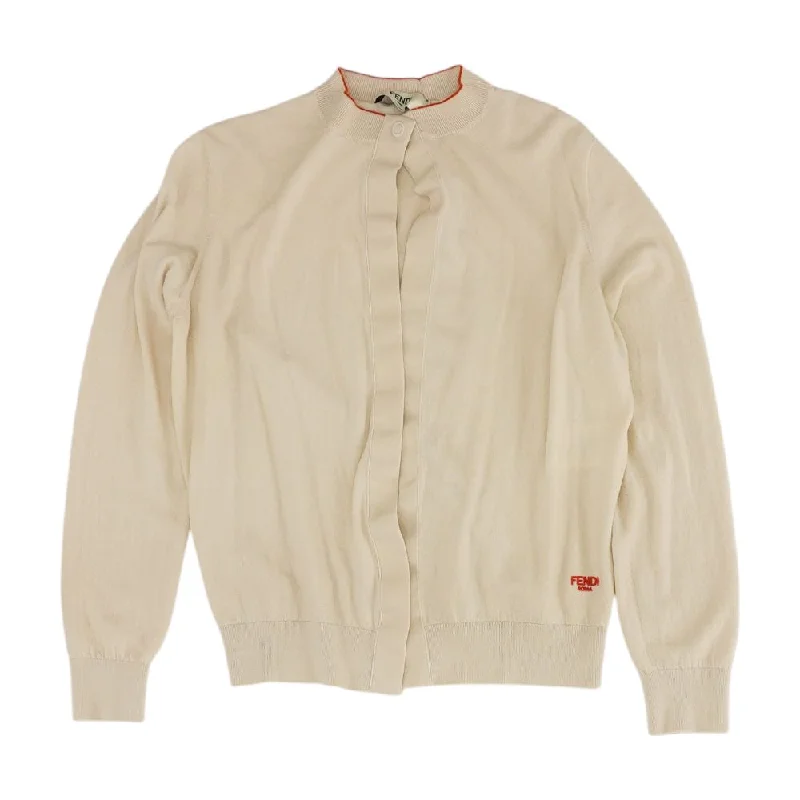 Wool Logo Embroidered Cardigan Hooded Cardigan Collared Cardigan Shawl Collar