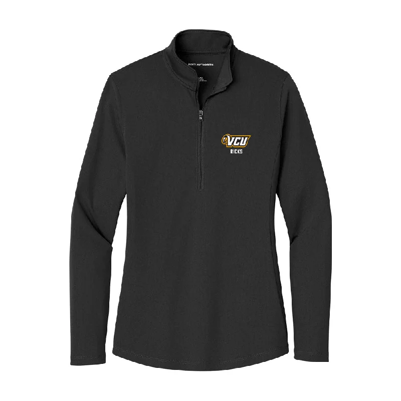 VCU - NCAA Women's Track & Field : Zariah Ricks - Women's Lightweight Quarter Zip Jacket Plaid Jacket Tartan Jacket Houndstooth Jacket