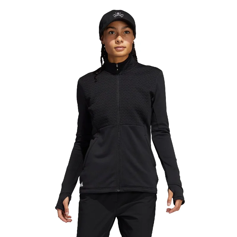 Adidas Cold.Rdy Black Womens Golf Jacket Cardigan Sweater Pullover