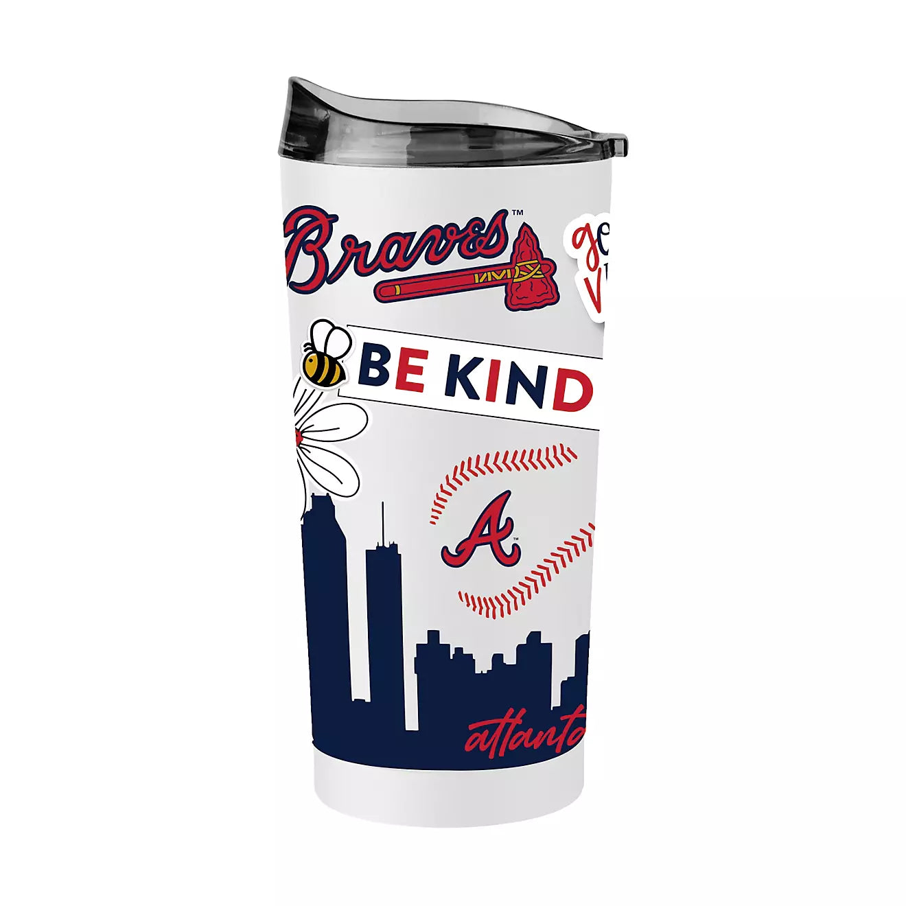 Atlanta Braves 20 oz Native Powder Coat Tumbler Asymmetrical Collar Hooded Zippered