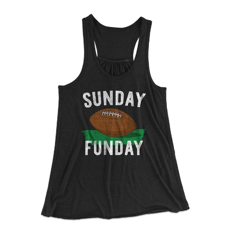 Football Sunday Funday Funny Women's Flowey Tank Top strappy tank top