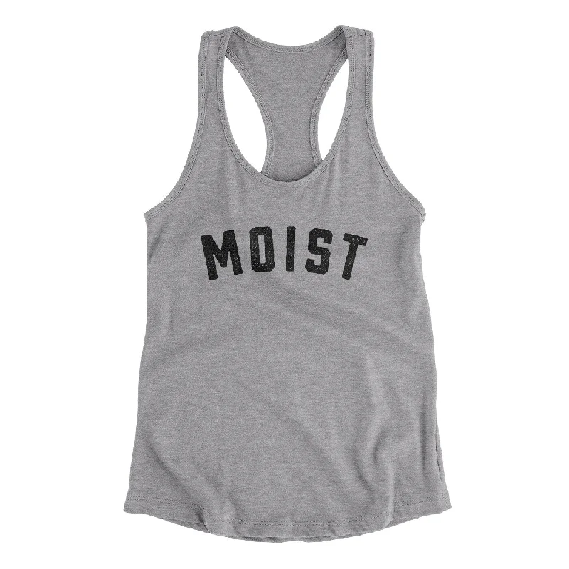 Moist Funny Women's Racerback Tank turquoise tank top