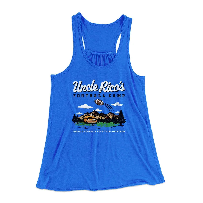 Uncle Rico's Football Camp Women's Flowey Racerback Tank Top lightweight tank top
