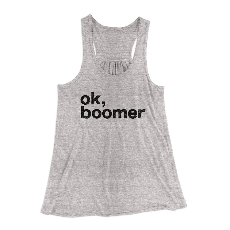 OK, Boomer Funny Women's Flowey Tank Top scoop neck tank