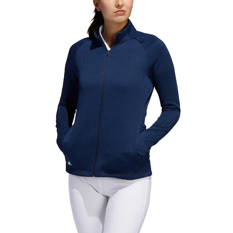 Adidas Textured Layer Womens Golf Jacket Faux Fur Fabric Real Fur Fabric Shearling Fabric