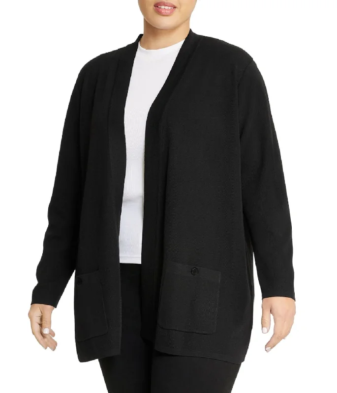 Malibu 2 Pocket Cardigan Plus Size Terry Terry Cloth Terry Knit