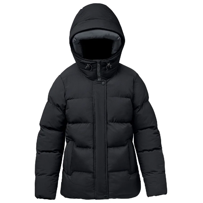 Stormtech Women's Black Explorer Thermal Jacket Notch Collar Peter Pan Collar Cowl Neck