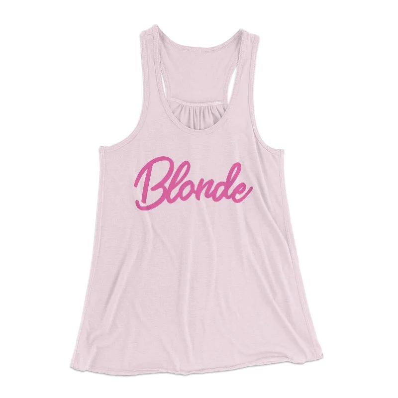 Blonde Funny Women's Flowey Tank Top bronze tank top