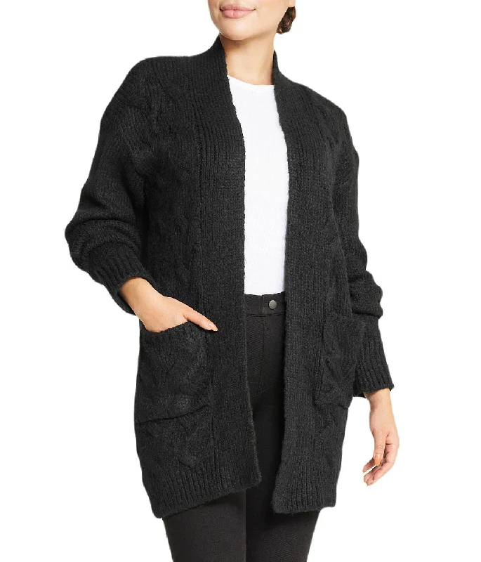 Cable Flyaway Cardigan Machine Wash Dry Clean Hand Wash