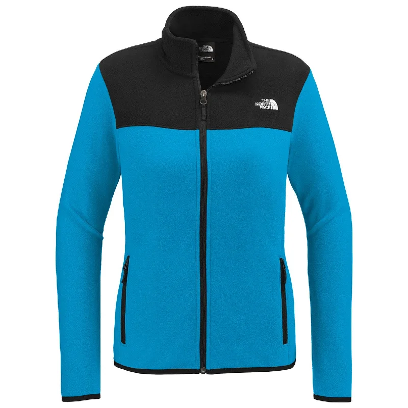 The North Face Women's Hero Blue/ TNF Black Glacier Full-Zip Fleece Jacket Wool Jacket Cashmere Jacket Tweed Jacket