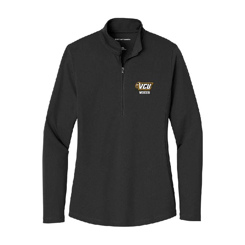 VCU - NCAA Women's Track & Field : Sanaa Wooden - Women's Lightweight Quarter Zip Jacket V-Neck Jacket Boat Neck Jacket Square Neck Jacket
