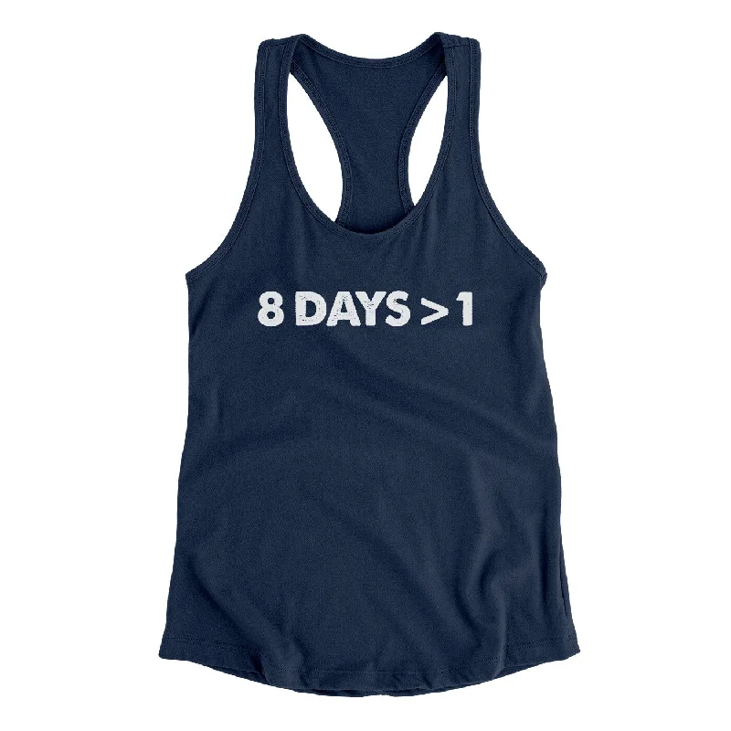 8 Days > 1 Women's Racerback Tank bold tank top