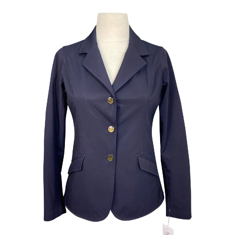 Ovation 3-Button Show Coat in Navy - Women's 4R Appliqued Beaded Sequined