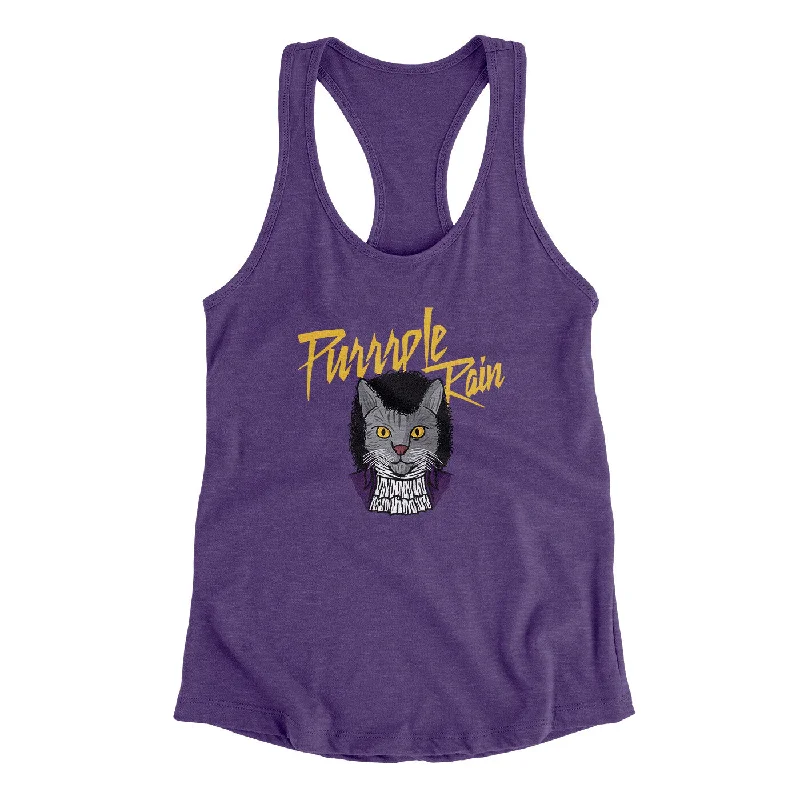 Purrrple Rain Women's Racerback Tank soft pink tank