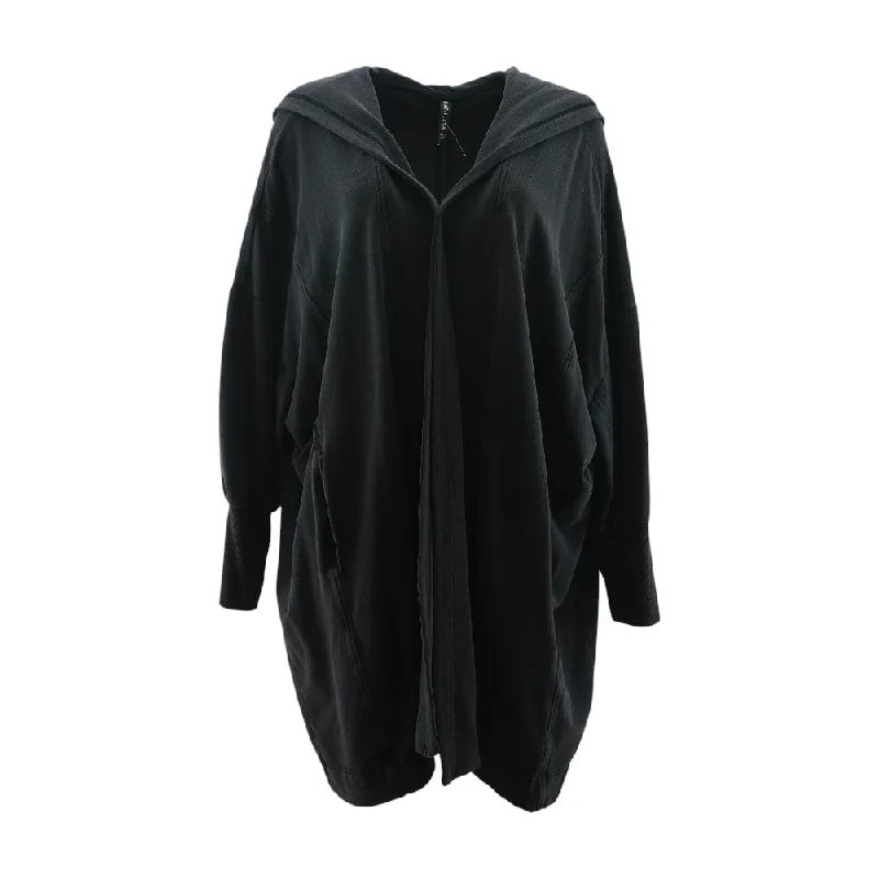 Black Solid Cardigan Sweater Neon metallic Matte