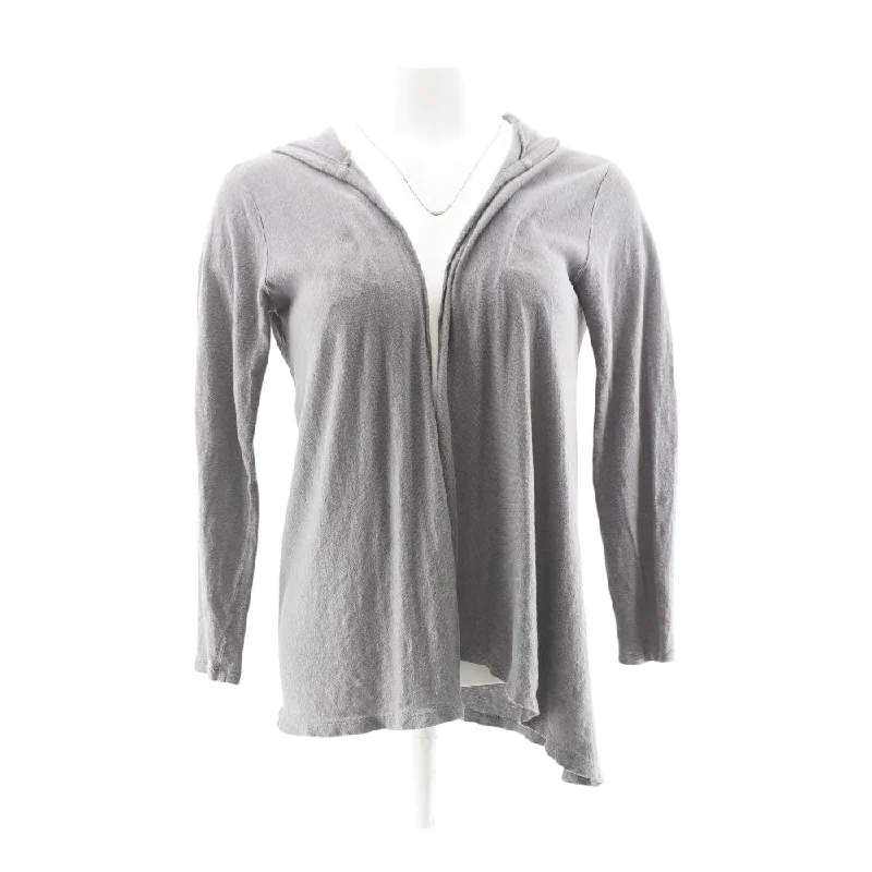 Purple Solid Cardigan Sweater Thin Thick Dense