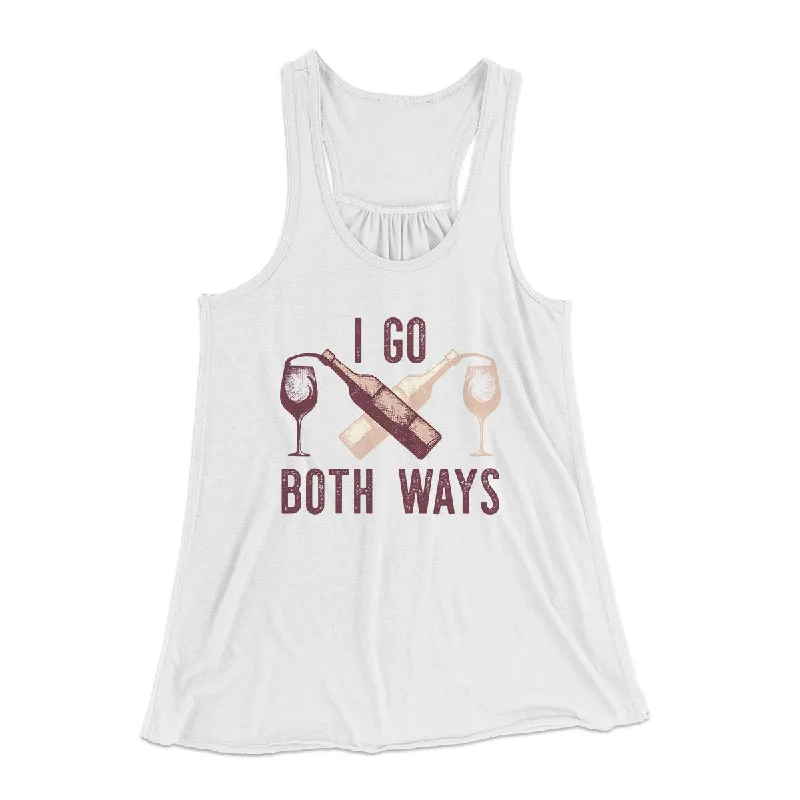 I Go Both Ways Women's Flowey Tank Top navy tank top