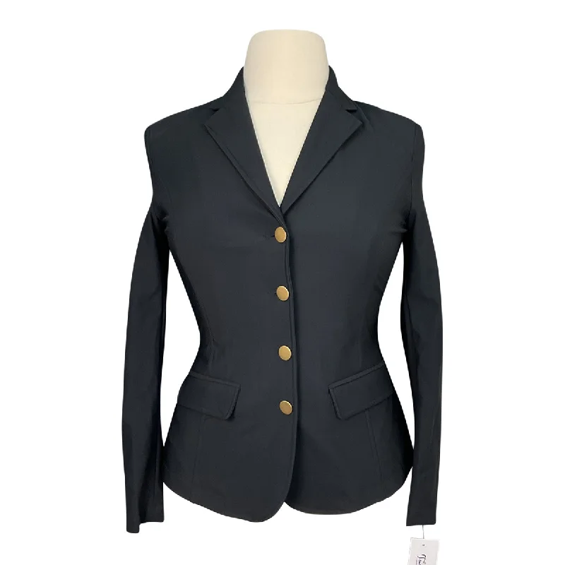 Equisite Vivienne Show Coat in Black - Women's Large Print Jacquard Embroidered
